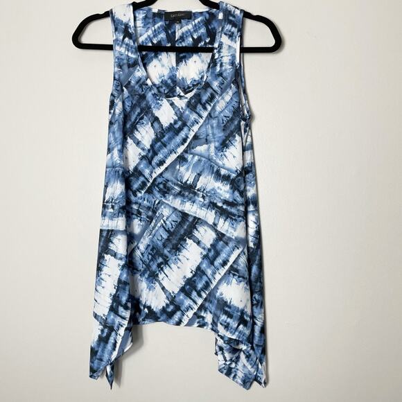 Karen Kane Blue Printed Blouse - Picture 1 of 4